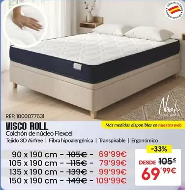 Visco Roll Colchón De Núcleo Flexcel