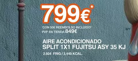 Fujitsu - Aire Acondicionado Split 1x1 ASY 35 KJ