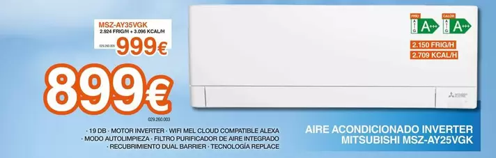 Mitsubishi - Aire Acondicionado Inverter MSZ-AY25VGK