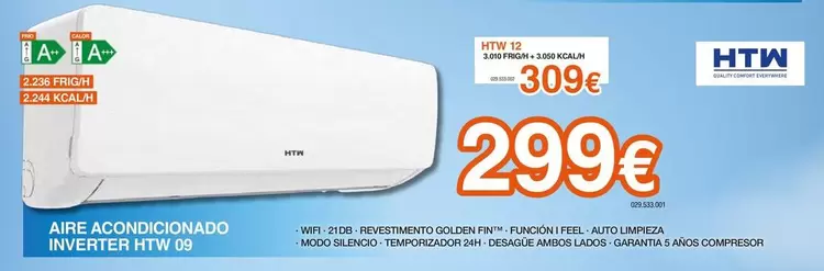 HTW - aire acondicionado inverter htv 69