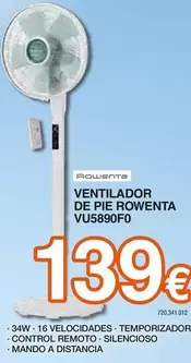Rowenta - Ventilador De Pie