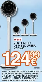 Ufesa - Ventilador De Pie 30 Kodak