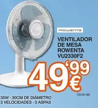 Rowenta - Ventilador De Mesa