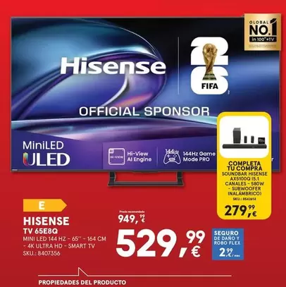 Hisense - TV 65E8Q