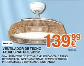 Taurus - Ventilador De Techo Nature 942123