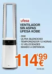 Ufesa - Ventilador Sin Aspas Kobe