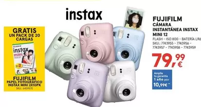 Fujifilm -  Camara Instantanea Instax Mini 12