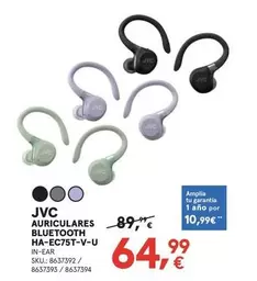 JVC - Auriculares Bluetooth HA-EC75T-V-U