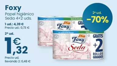 Foxy - Papel Higienico Seda 4+2 Uds