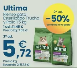 Última - Pienso Gato Esterilizado Trucha Y Pollo