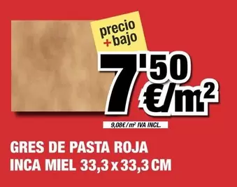 Inca - Gres De Pasta Roja Inca Miel