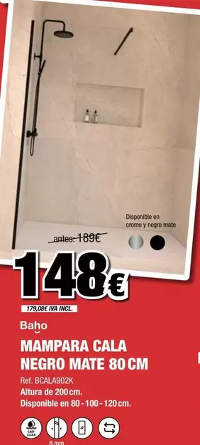 Grup Gamma - Mampara Cala Negro Mate