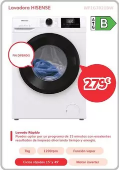 Hisense - Lavadora Wf167021bw