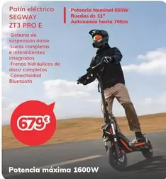 Segway - Patin Eléctrico Zt3 Pro E