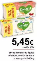 Danacol - Leche Fermentada Liquida Natural O Fresa