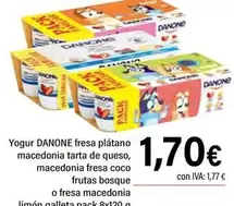 Danone - Yogur Fresa Platano Macedonia Tarta De Queso, Macedonia Fresa Coco Frutas Bosque O Fresa Macedonia