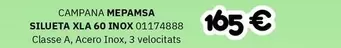 Campana - Silueta Xla 60 Inox