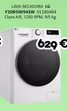 LG - Lava-Secadora F2DR5S09A1W