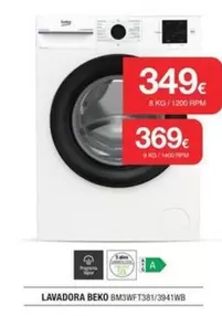 Beko - Lavadora Bm3wft381/394wb