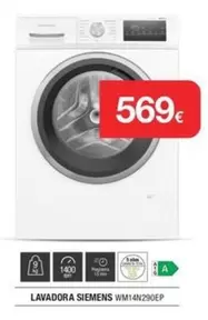 Siemens - Lavadora Wm14n290ep