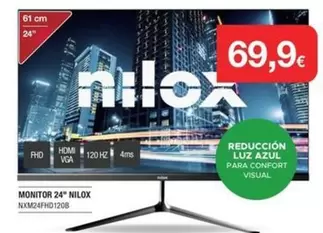 Nilox - Monitor 24" Nxx24fhd120b