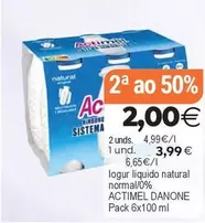 Danone - Actimel Logur Liquido Natural Normal/0%