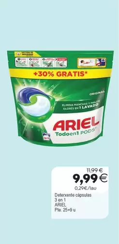 Ariel - Deterxente Cápsulas 3 En 1