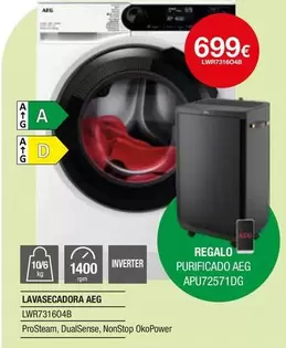 AEG - Lavasecadora Lwtr731604b