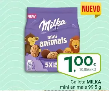 Milka - Galleta Mini Animals