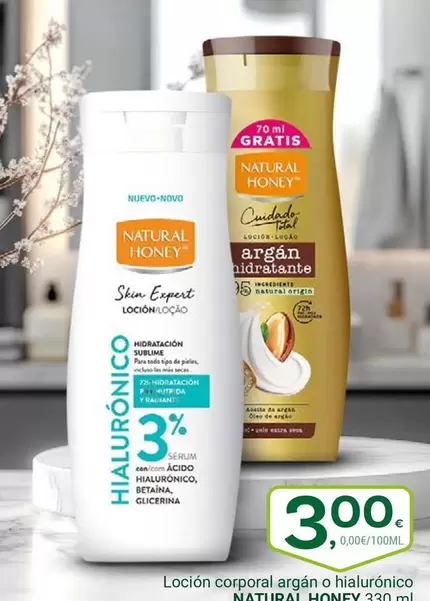 Naturals - Locion Corporal Argan O Inaluronico