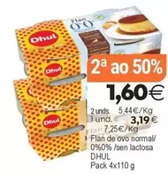 Dhul - Flan De Ovo Normal/ 0%0%/ Sen Lactosa