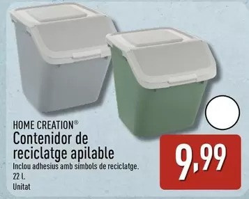 Home Creation - Contenidor De Reciclatge Apilable