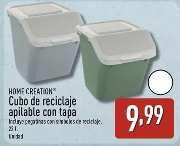 Home Creation - Cubo De Reciclaje Apilable Con Tapa