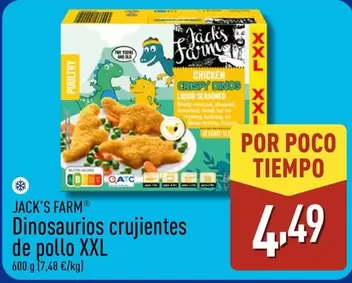 Jack's Farm - Dinosaurios Crujientes De Pollo Xxl