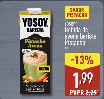 YoSoy - Bebida De Avena Barista Pistacho
