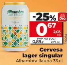 Alhambra - Cervesa Lager Singular 
