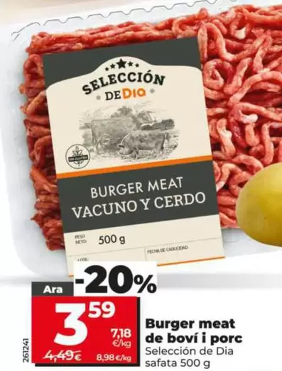 Seleccion De Dia - Burger Meat De Bovi I Porc
