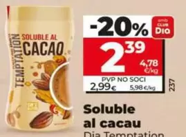 Dia Temptation - Soluble Al Cacau