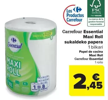Carrefor Essential - Papel De Cocina Maxi Roll