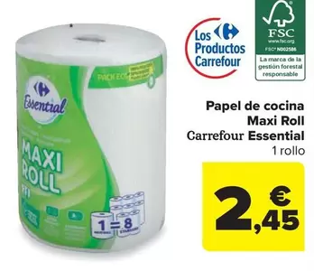 carrefour - Papel De Cocina Maxi Roll Essential