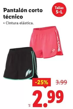 Pantalon Corto Tecnico