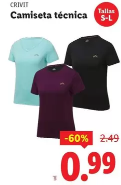 Crivit - Camiseta Tecnica