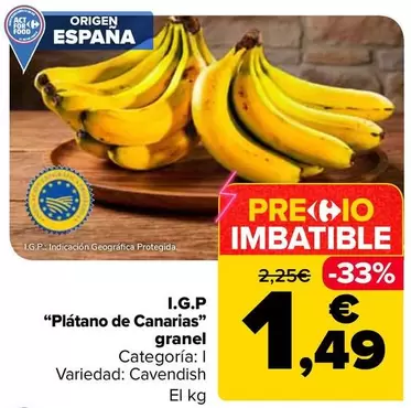 I.G.P. Platano De Canarias Granel