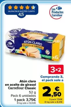 Carrefour Classic - Atún Claro En Aceite De Girasol 
