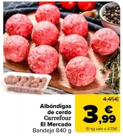 Carrefour El Mercado - Albondigas De Cerdo