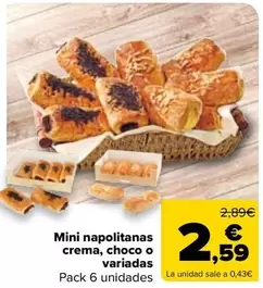 Mini Napolitanas Crema, Choco O Verduras