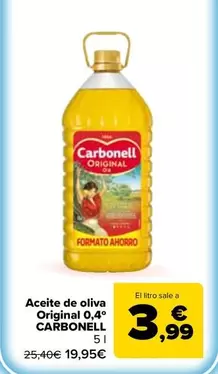Carbonell - Aceite De Oliva Original 0.4
