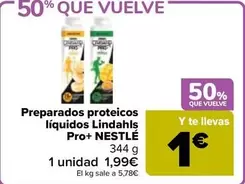 Nestlé - Preparados Proteicos Líquidos Lindahls
