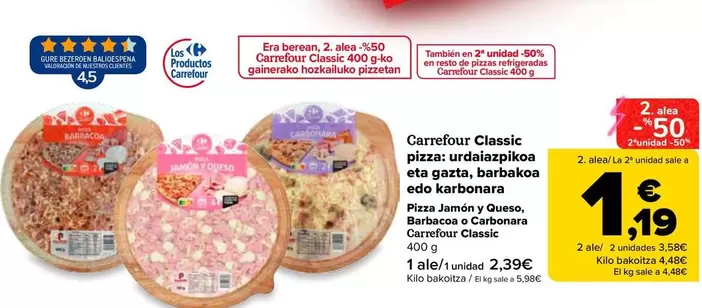 Alea - Carrefour Classic Pizzas Uradas/Dango/Eleg O Ratolo
