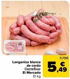carrefour - Longaniza Blanca De Cerdo El Mercado
